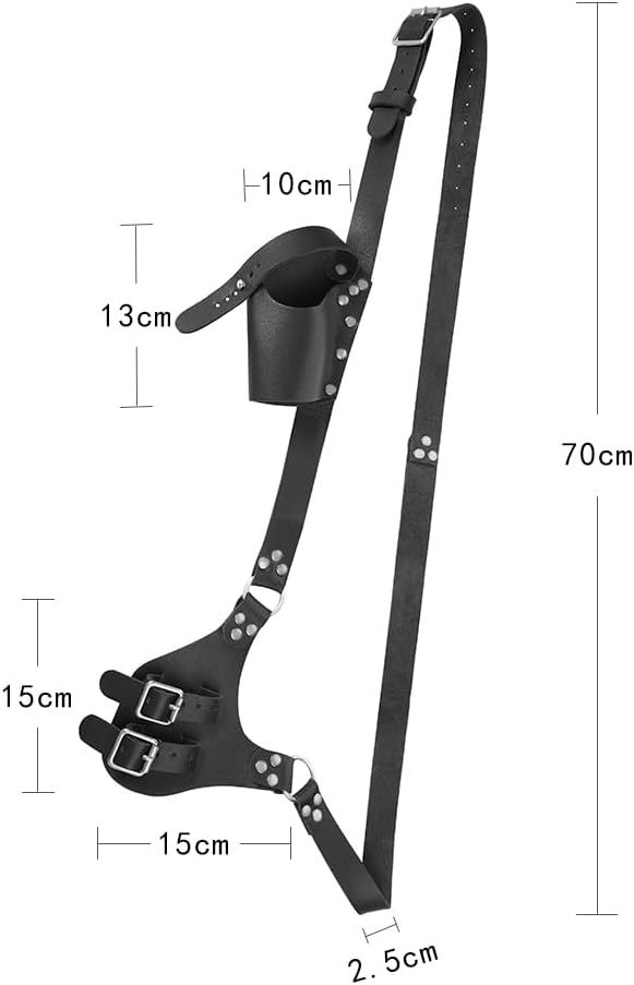 Thumbnail 6 de Medieval Leather Belt Sword Frog Holster – Adjustable Shoulder Strap & Blade Sheath