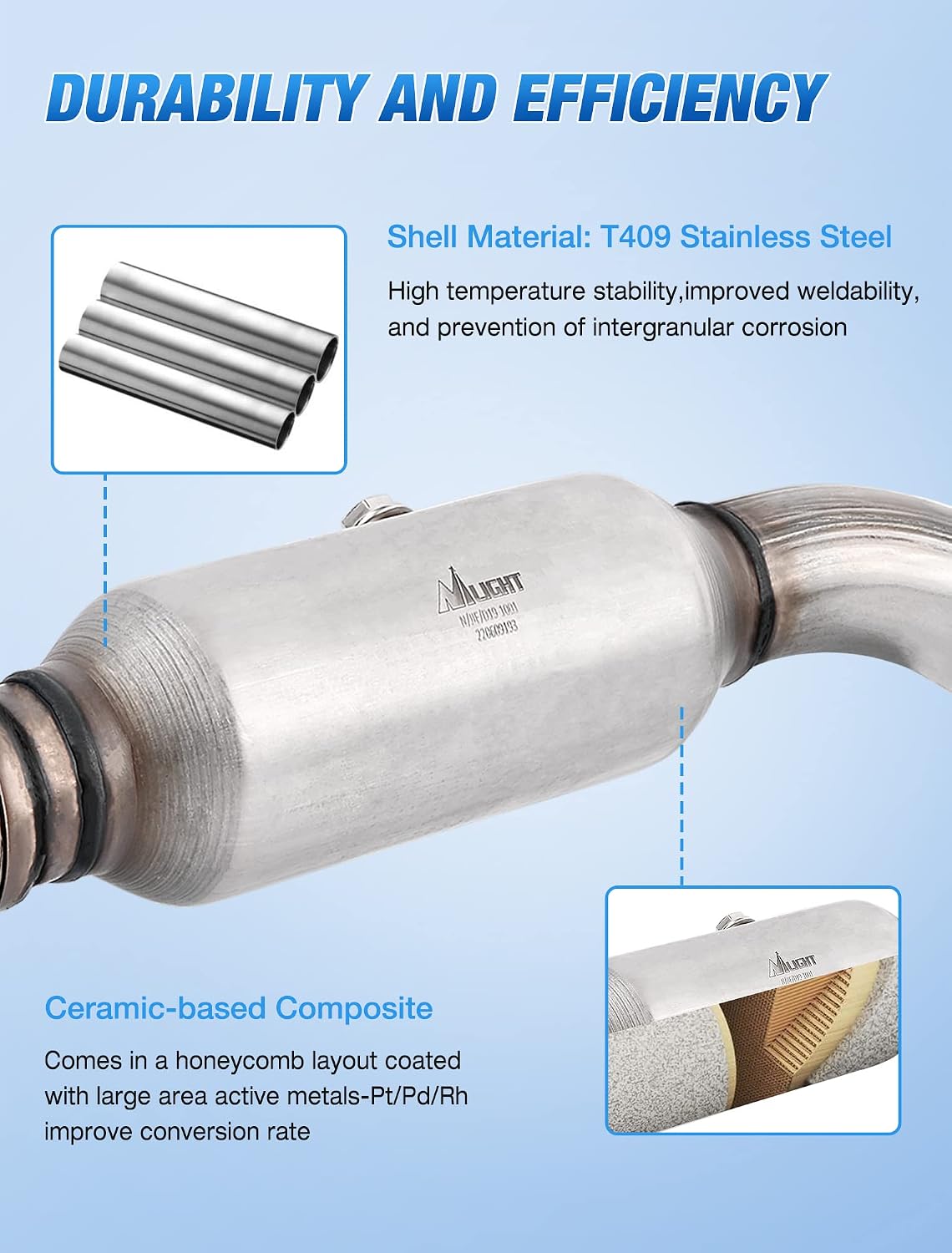 Detalle 1 de Nilight Catalytic Converter 3.8L Direct-Fit
