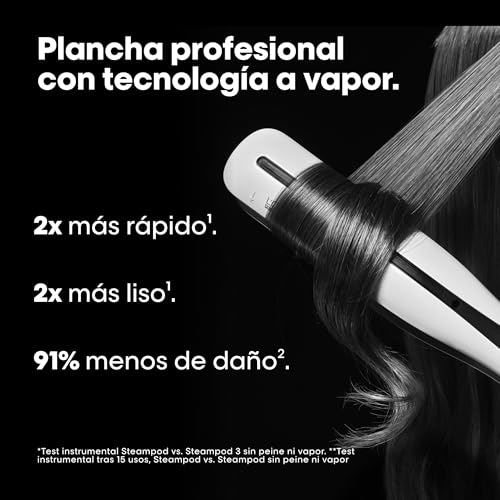 Detalle 2 de L’Oréal Professionnel Steampod Plancha de vapor para cabello blanco