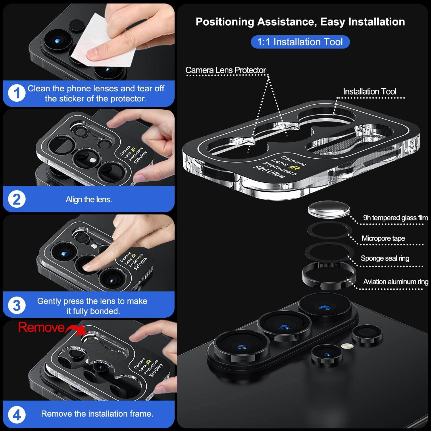 Thumbnail 5 de WSKEN Galaxy S26 Ultra Camera Lens Protector