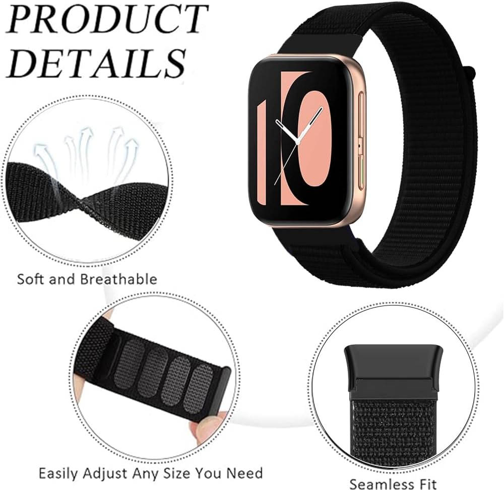 Thumbnail 1 de FYISWHO Breathable Nylon Sport Watch Strap for OPPO Watch 41mm