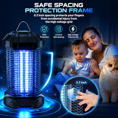 Thumbnail 5 de Jawlark Bug Zapper Outdoor: 4200V Electric Mosquito Zapper with 5ft Cord and IP44 Waterproof Design