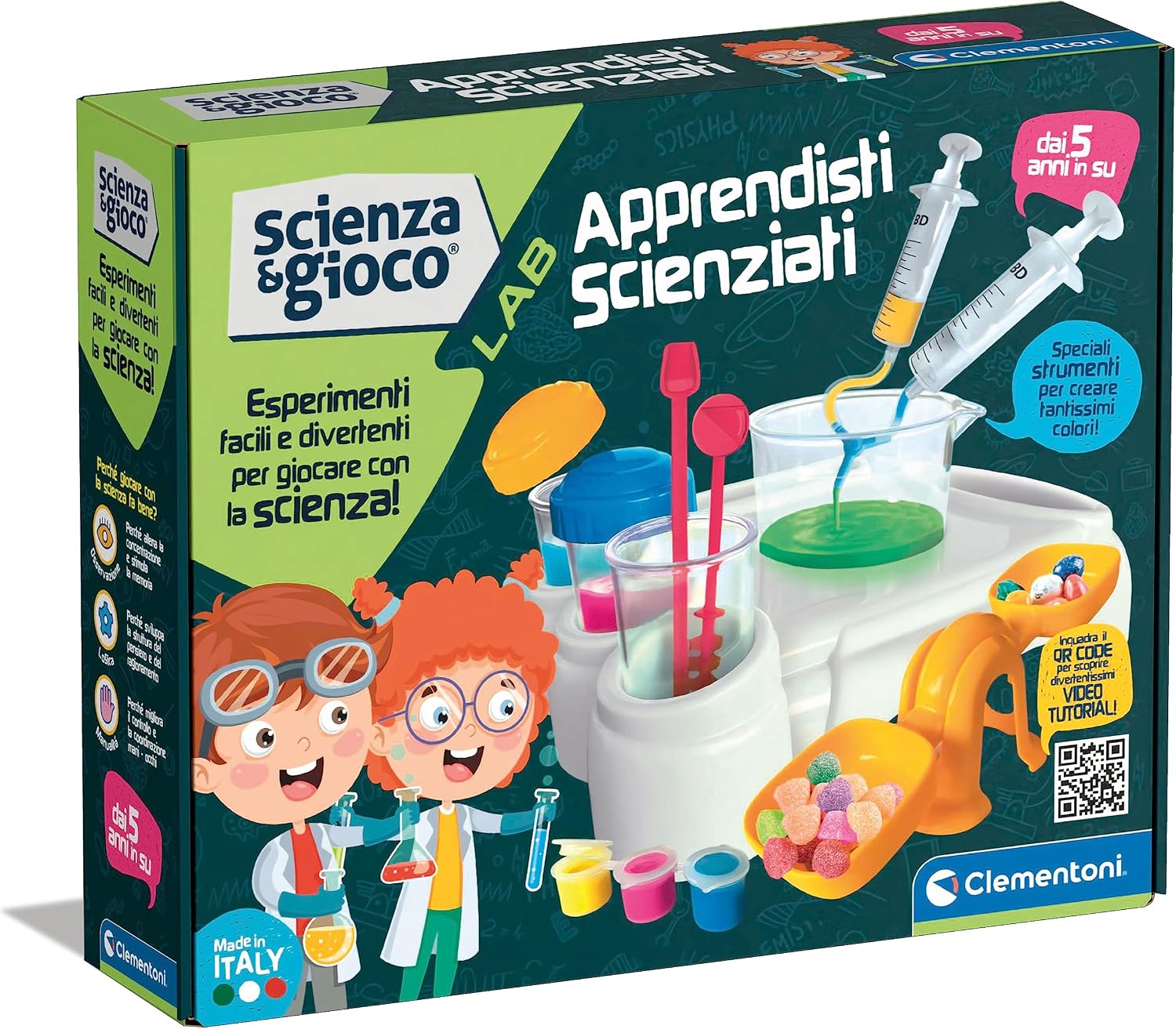 Detalle de Clementoni Scienza e Gioco Lab Apprendisti Scienziati – Laboratorio di chimica per bambini 5+ con video e strumenti scientifici (19362)