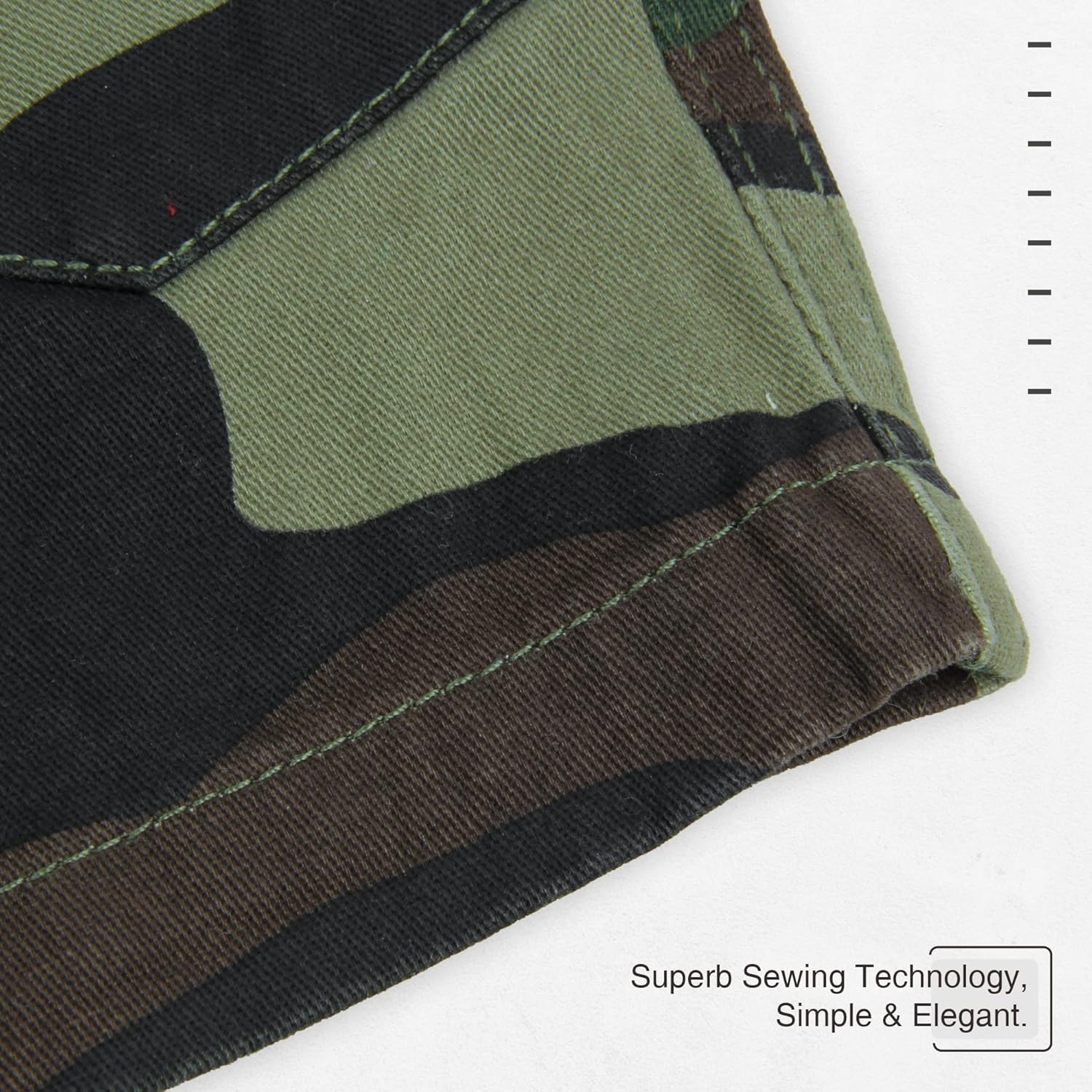 Thumbnail 4 de LY4U Mens Cargo Shorts: Casual Cotton Combat Shorts with 10 Pockets