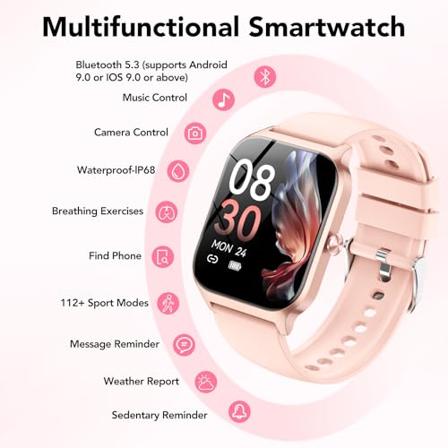 Thumbnail 8 de Reloj Inteligente CASCHO para Mujer y Hombre, 1.85" HD, Llamadas y Asistente de Voz IA, 115+ Modos Deportivos, IP68 Rosa