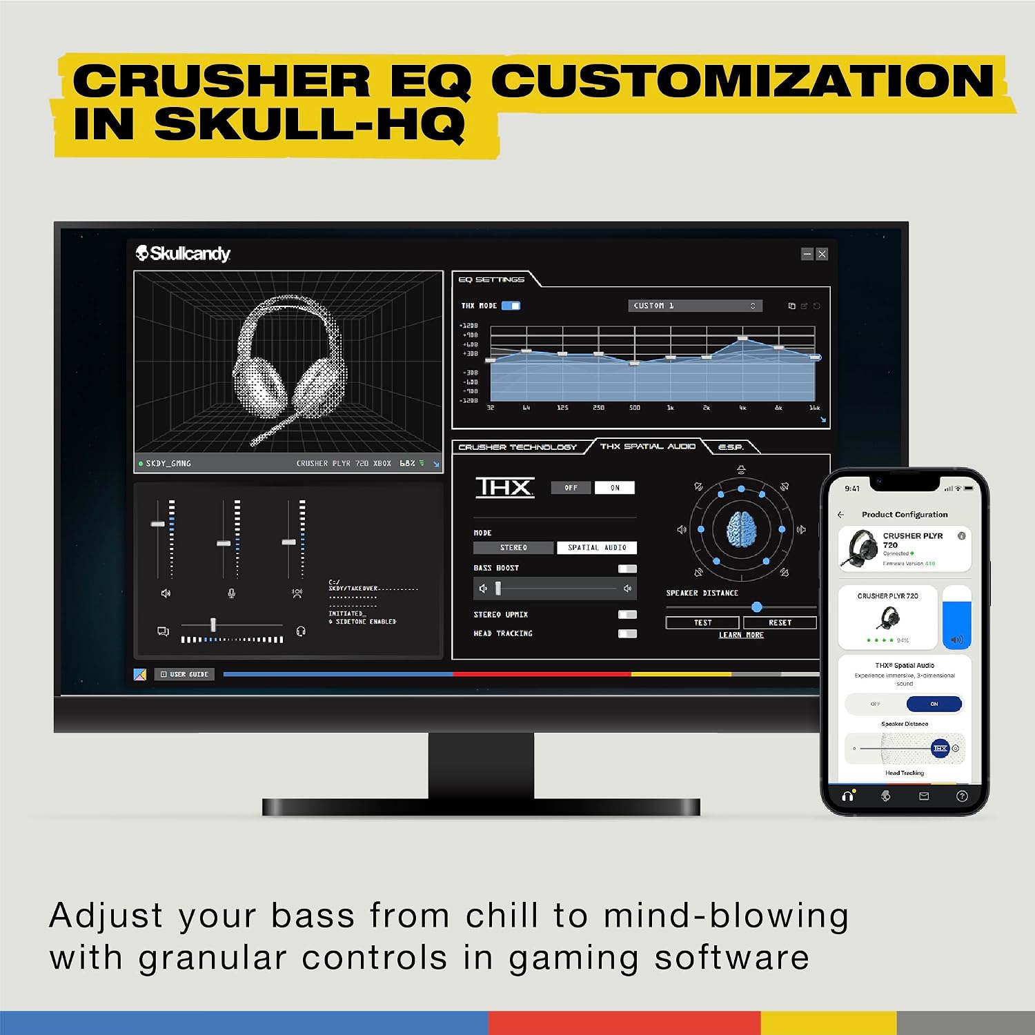 Thumbnail 4 de Skullcandy Crusher PLYR 720 Wireless Gaming Headset