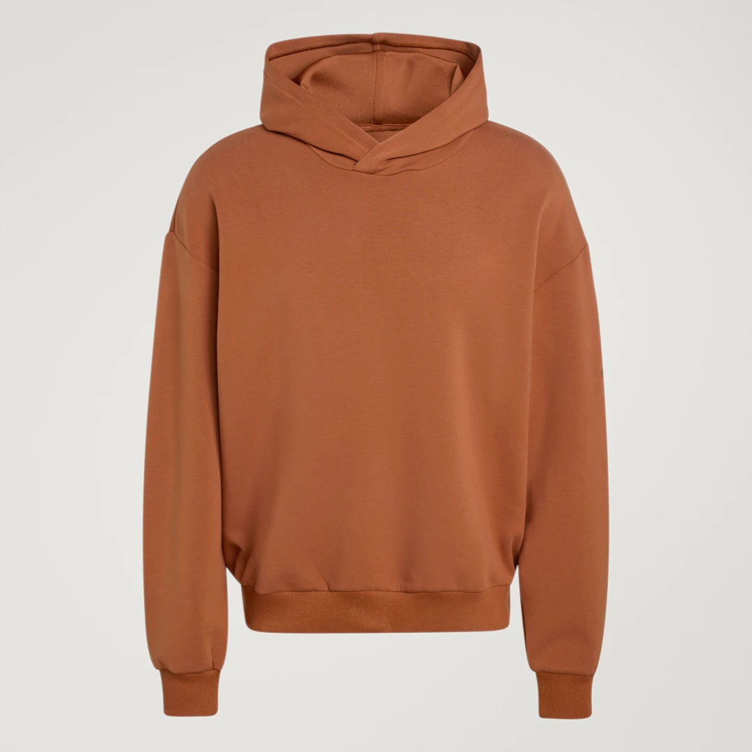 Detalle 2 de Sudadera con capucha Soft Lux de Adidas — color Marrón