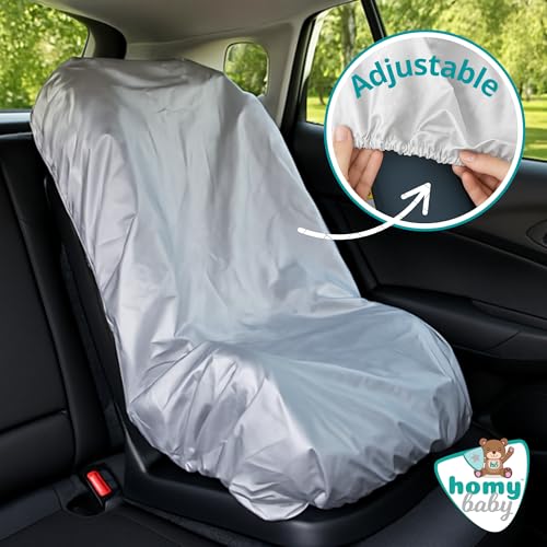 Detalle de HOMYBABY Funda Antitérmica para Silla de Coche Bebe (2 Unidades) ANTI UV – Universal y Ajustable