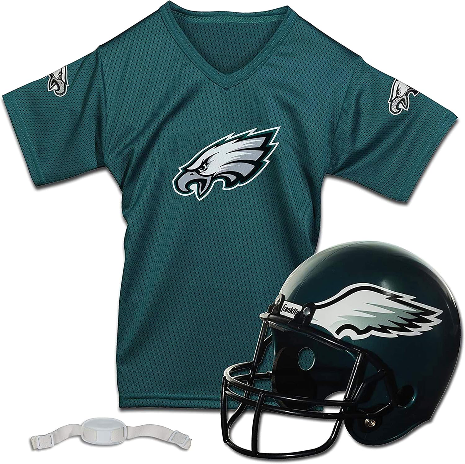 Detalle de Franklin Sports Philadelphia Eagles Kids Helmet and Jersey Costume, Ages 5–9