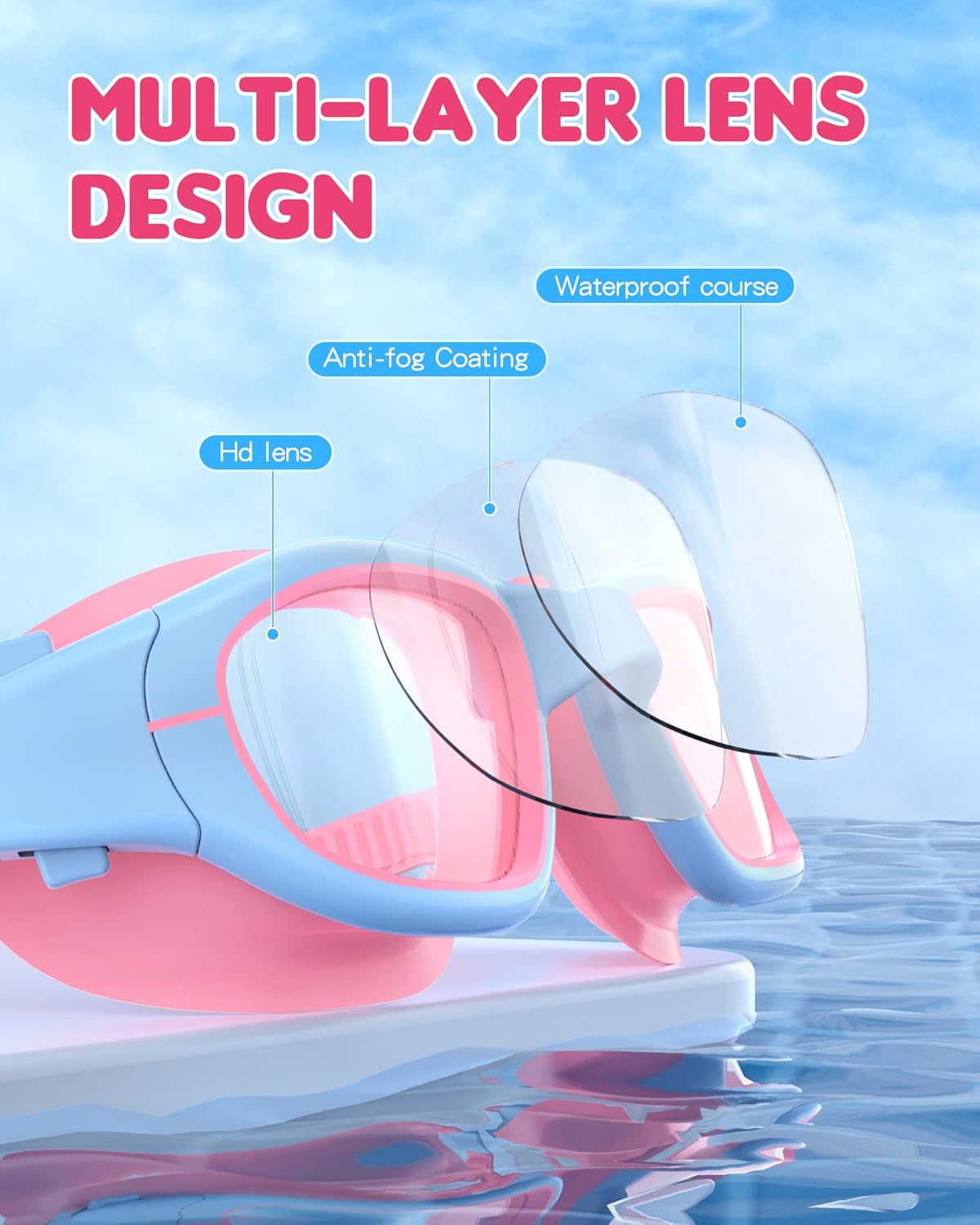 Detalle de Zeligerstar Kids Swimming Goggles 6โ14 ๐