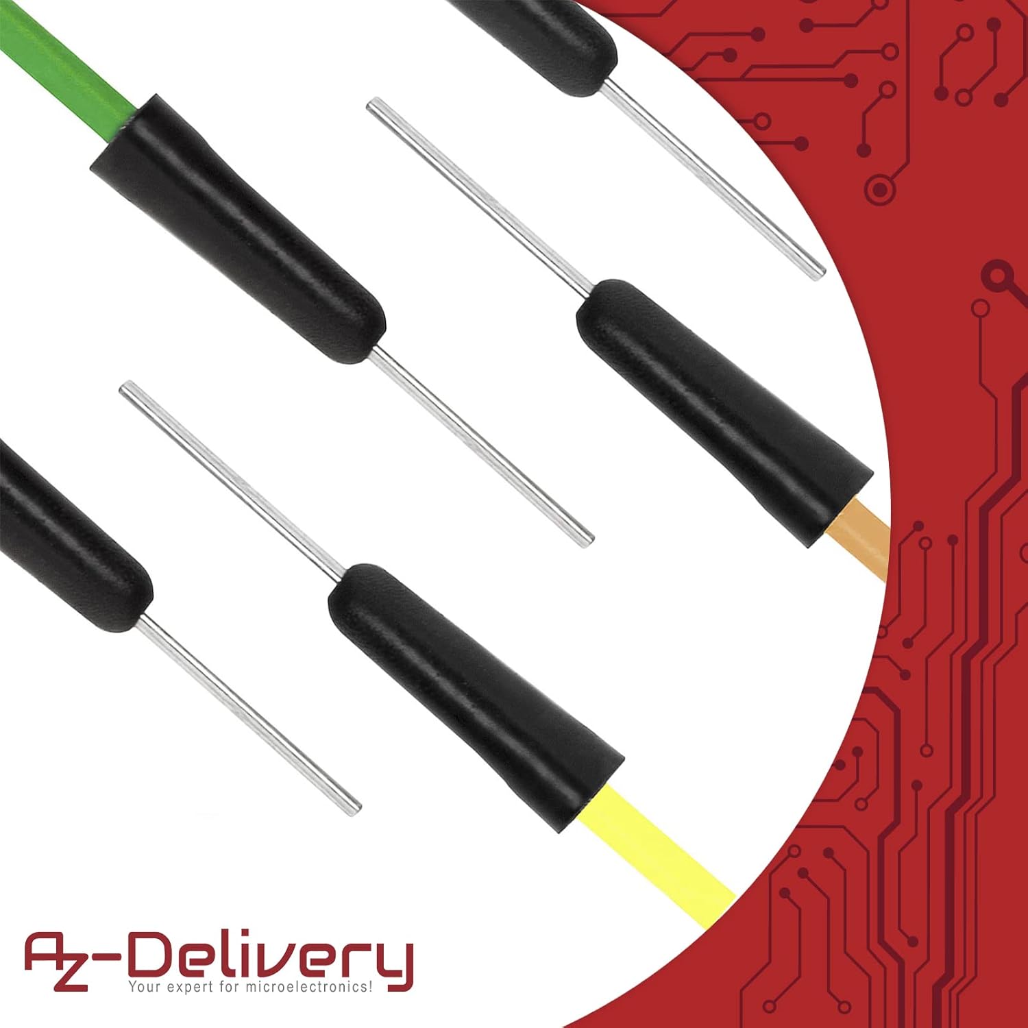Detalle de Set di jumper wire AZDelivery (3 x 65 pezzi) per breadboard e Arduino, con E-book