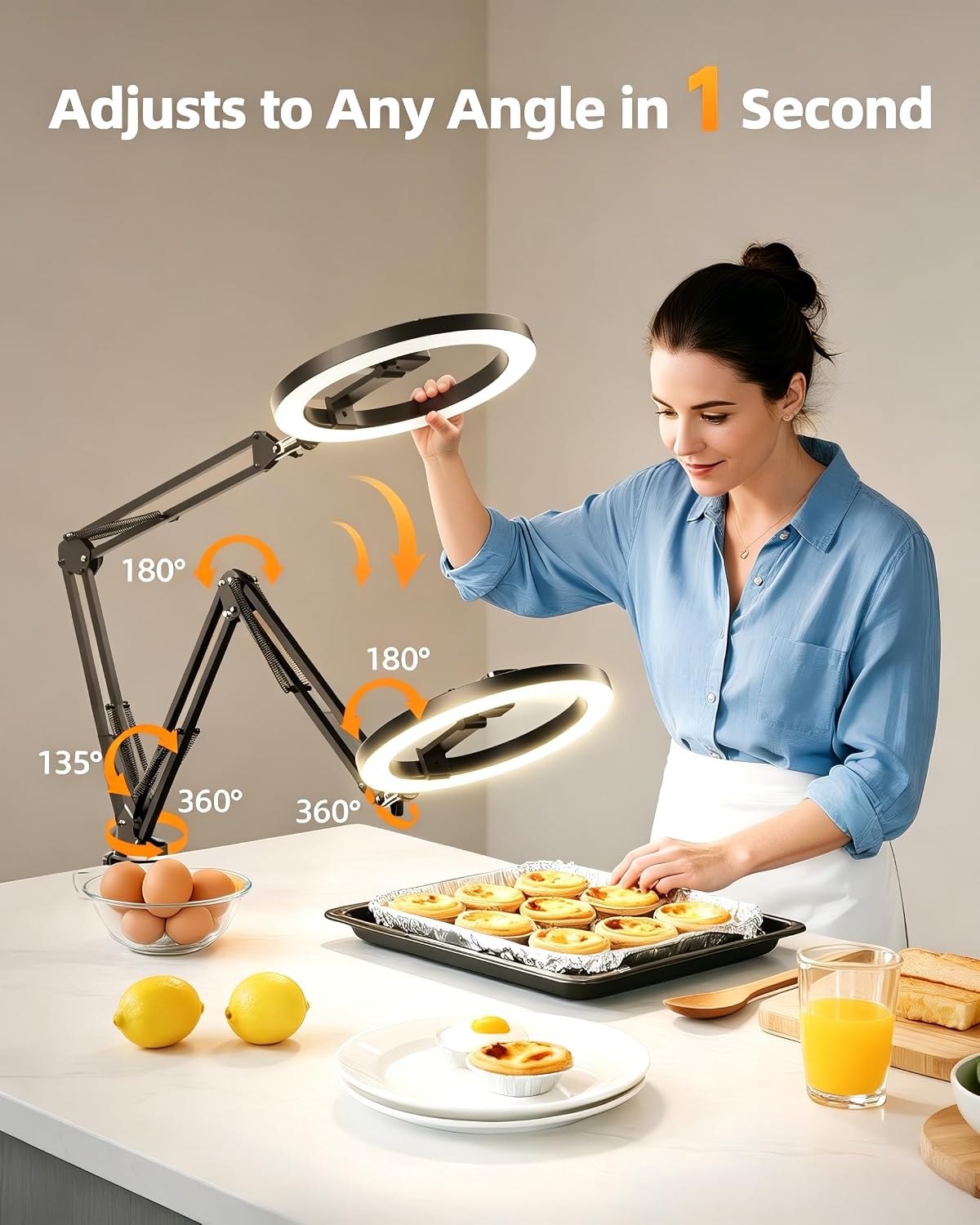 Thumbnail 1 de Overhead Phone Mount 10" LED Ring Light