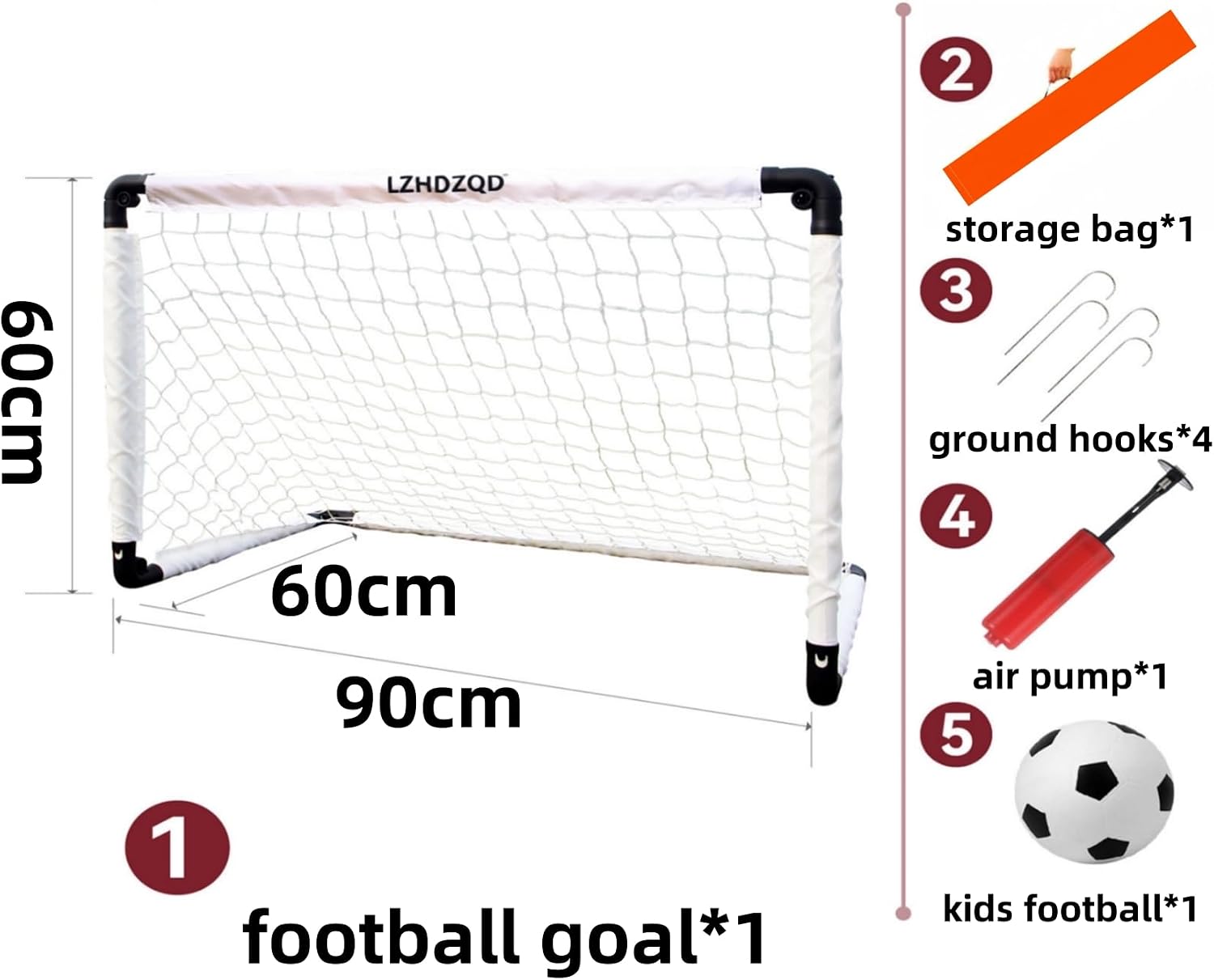 Thumbnail 5 de LZHDZQD football goal for kids, 36 x 24 in