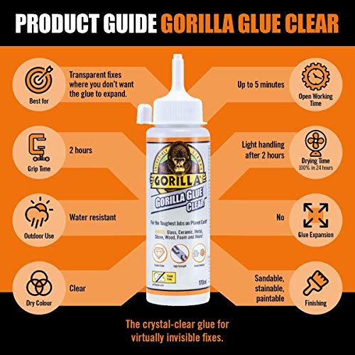 Thumbnail 6 de Gorilla Glue Clear 110ml — a versatile, crystal-clear adhesive with non-expanding formula