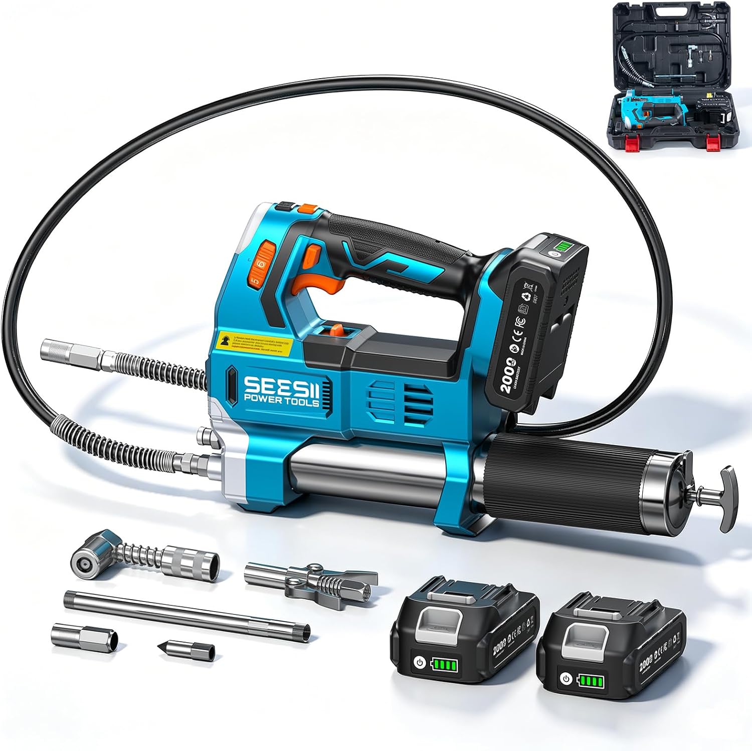 Detalle de Seesii Electric Grease Gun 12000 PSI