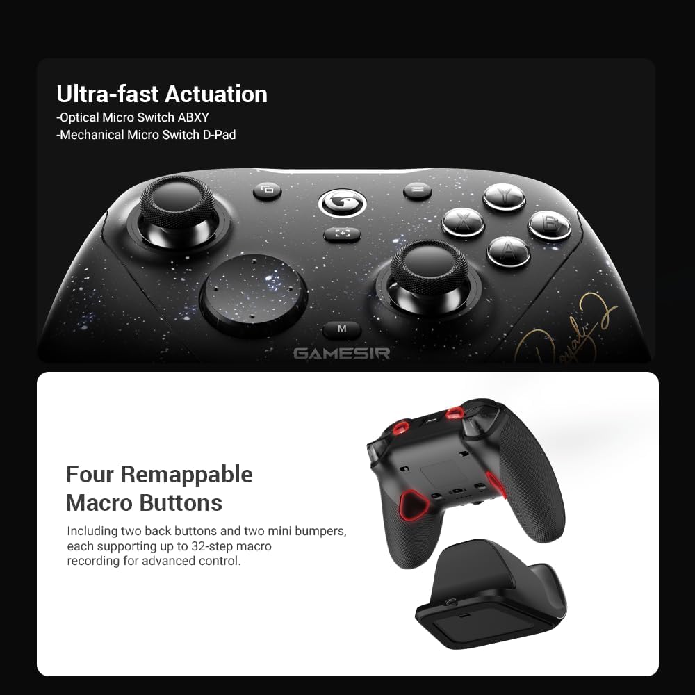 Detalle 2 de GameSir G7 PRO 8K draadloze pc-controller met 8000 Hz en TMR-sticks