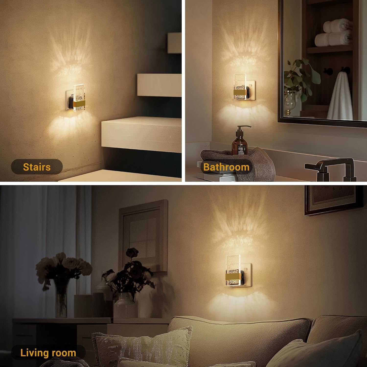 Thumbnail 5 de JandCase Night Light Plug-in Wall with Dusk-to-Dawn Sensor and Dimmable 0–100LM (3000K Warm White)