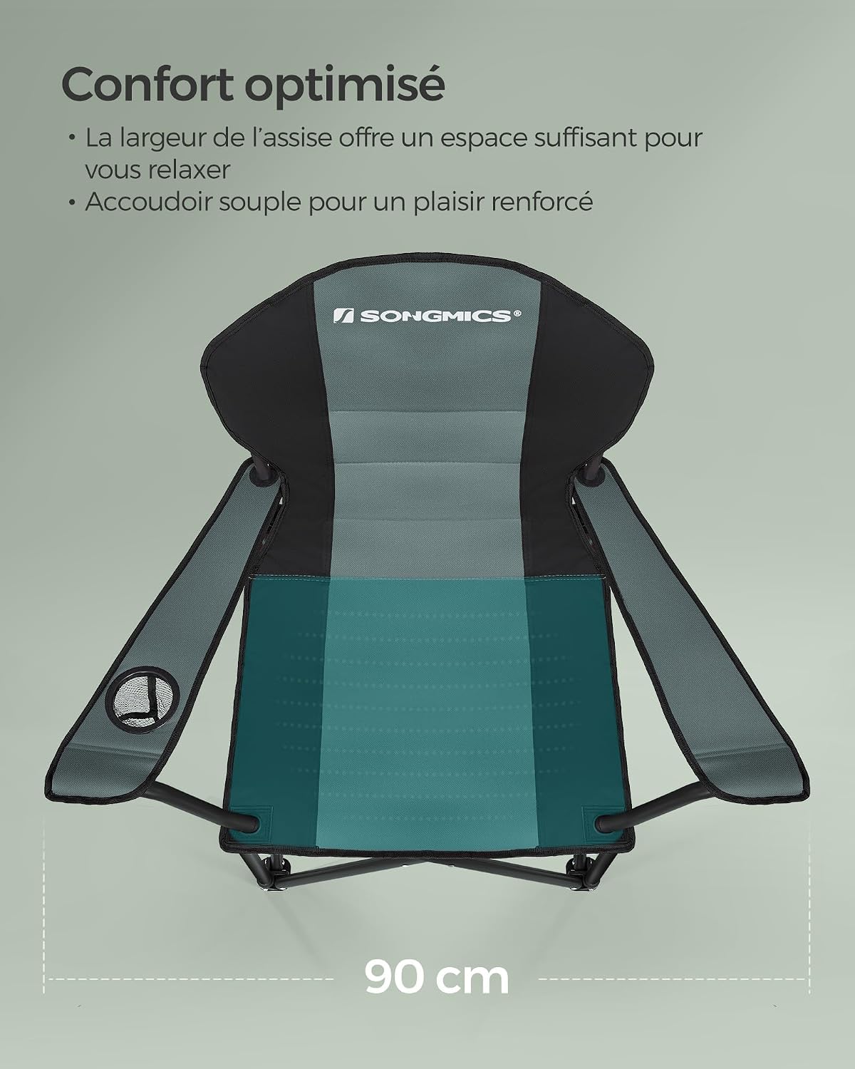 Thumbnail 5 de SONGMICS Chaise de Camping Pliable 250 kg