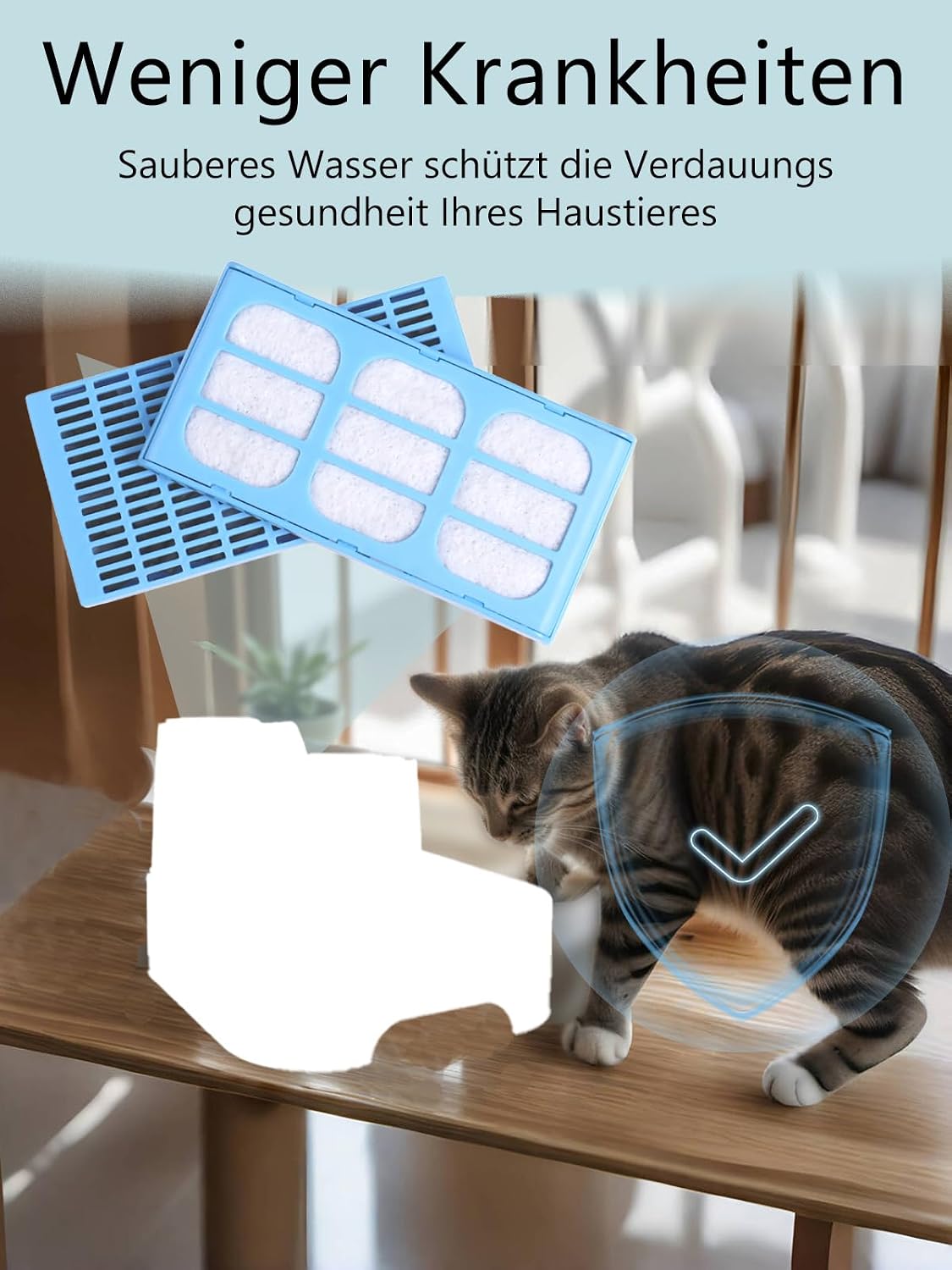 Thumbnail 6 de BONBELONG Trinkbrunnen Filter 12Stück für Cat Mates