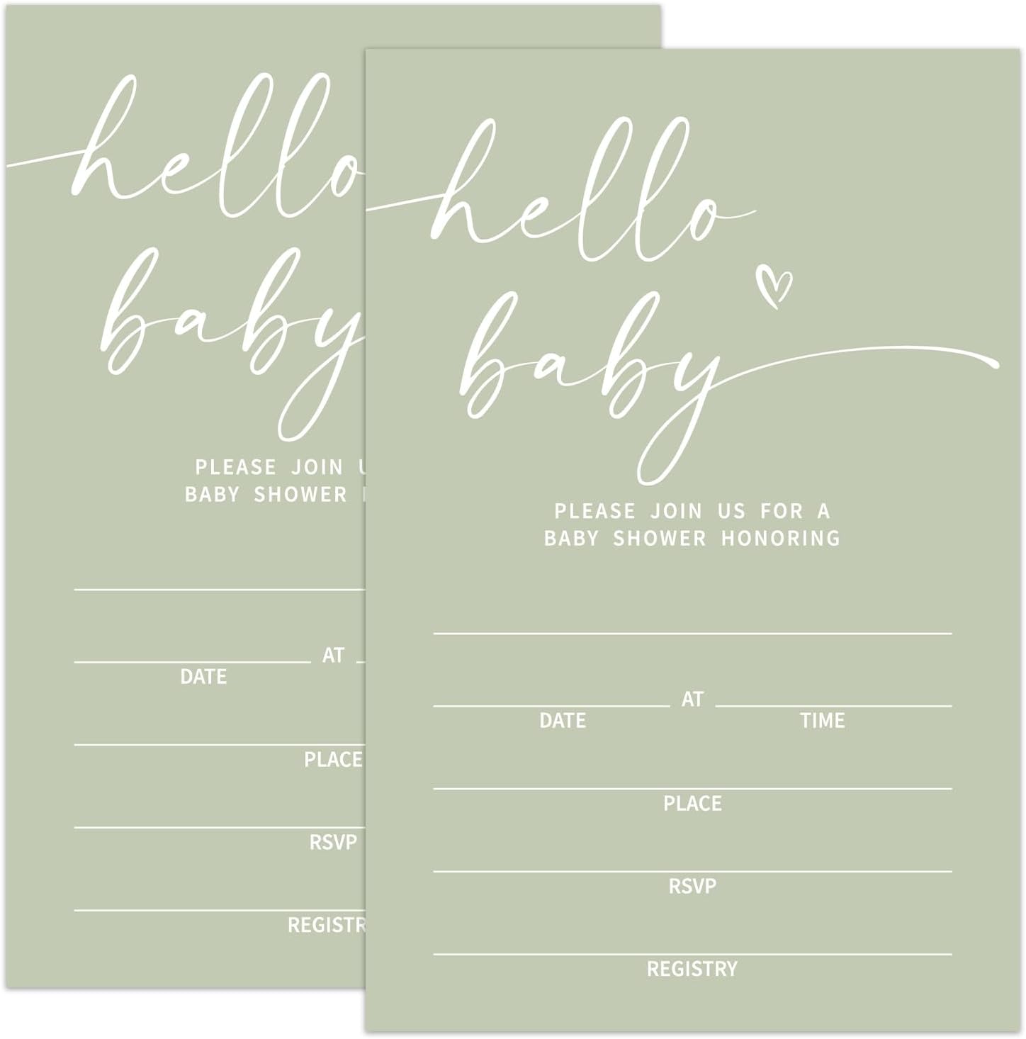 Detalle de Tbaogusu Baby Shower Invitations 4 x 6 Inches