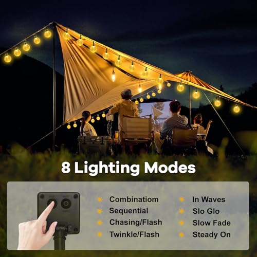Thumbnail 1 de Guirnaldas Luces Exterior Solares Caldarax 11 m 60 LED – Blanco cálido