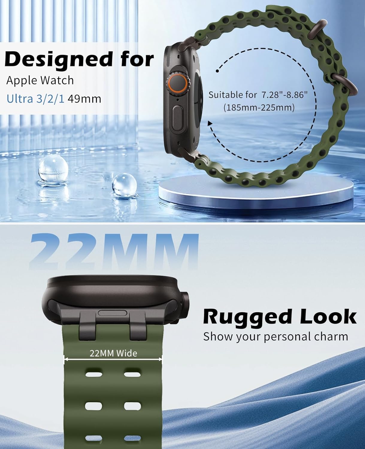 Thumbnail 1 de TiMOVO Ocean Strap for Apple Watch Ultra 49mm