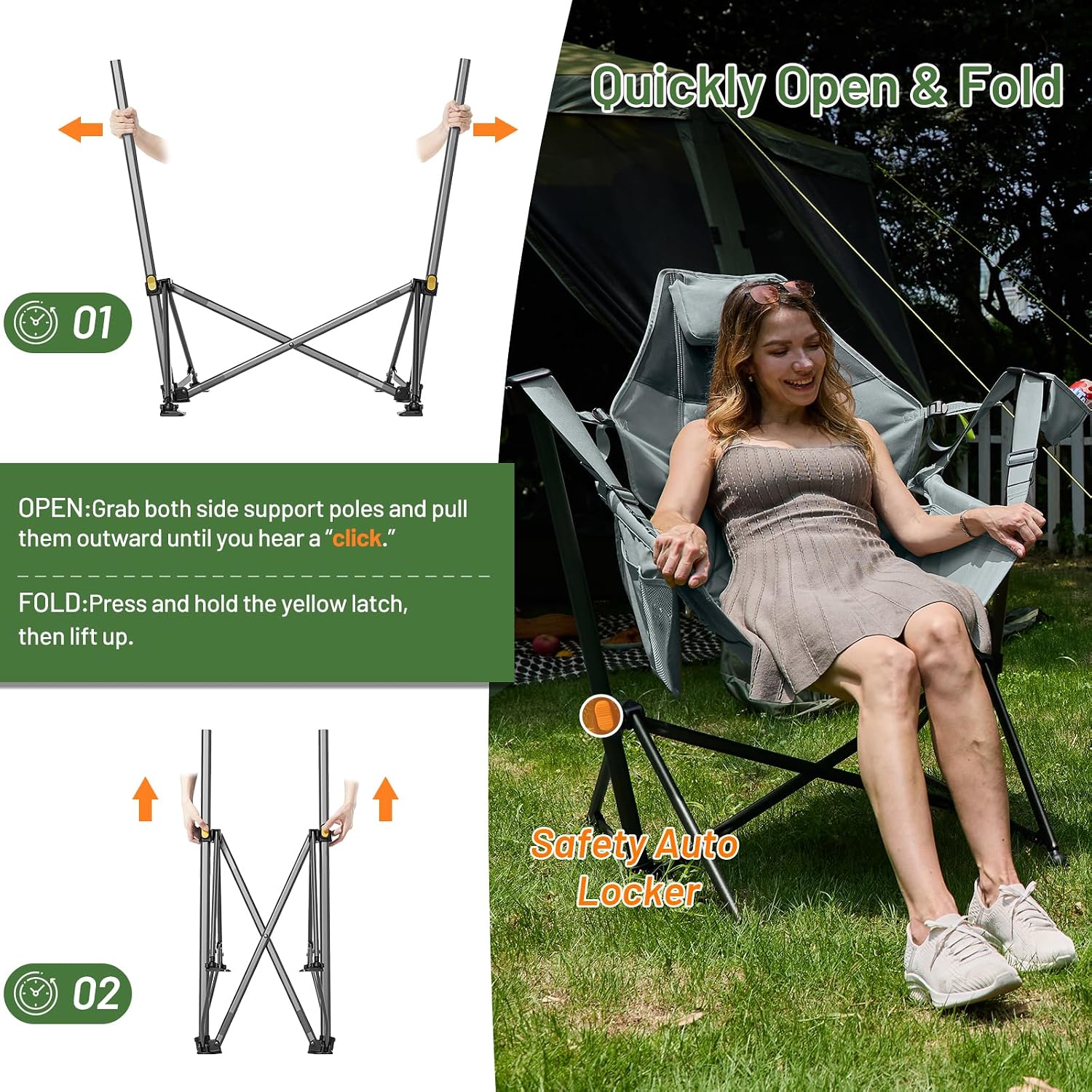 Thumbnail 6 de Timber Ridge Hammock Camping Chair, 31.5-Inch Seat