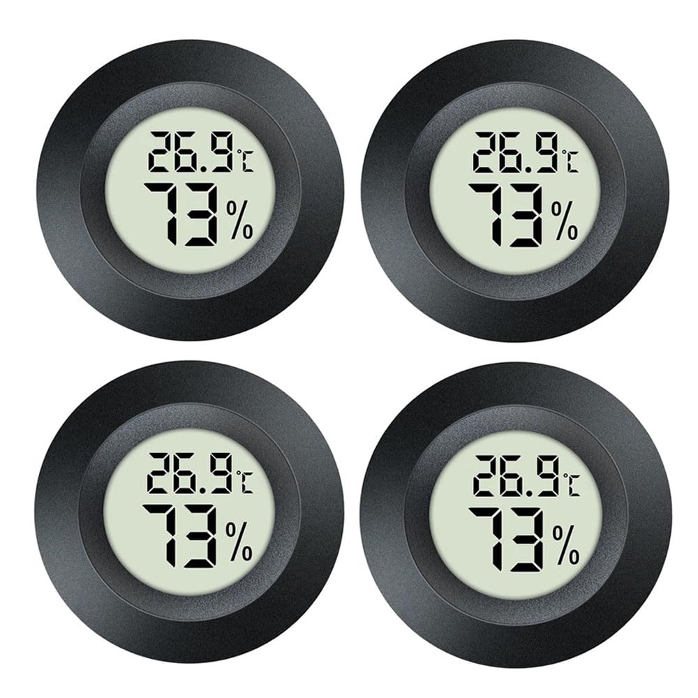 Detalle de JEDEW Digital Hygrometer Thermometer (Innen/Außen) – 4er-Set mit °F/°C, Messgenauigkeit ±1°F und ±5% rF