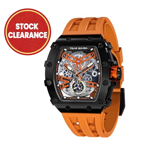 Thumbnail 1 de TSAR BOMBA Men’s Watch UK Luxury Automatic with Tonneau Case and Sapphire Glass
