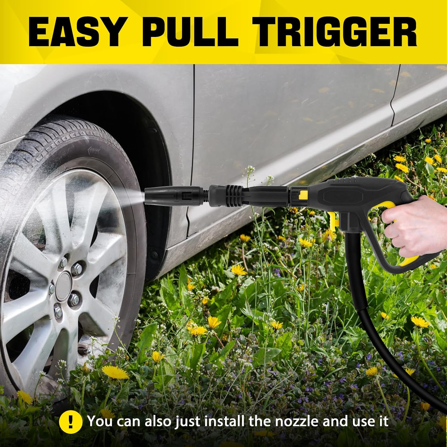 Thumbnail 4 de Hierbla Replacement Pressure Washer Gun with Extension Wand for Karcher K-Series (K2–K7)