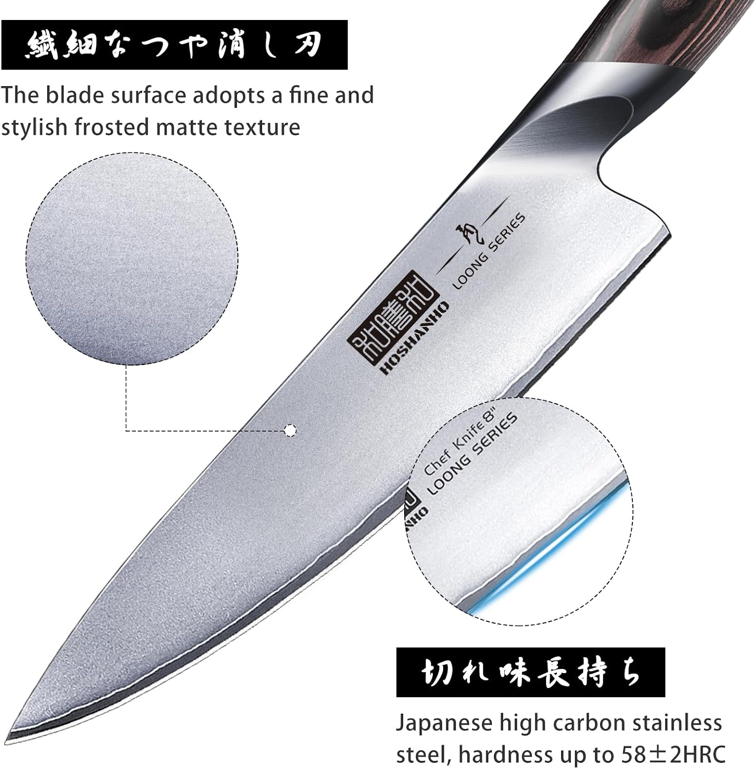 Detalle 2 de HOSHANHO Kitchen Knife Set, 8-Piece