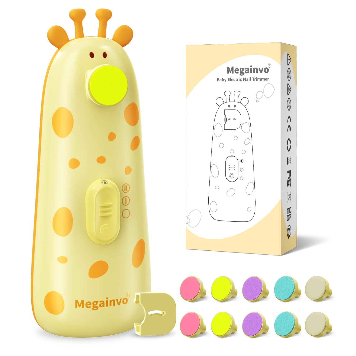 Elektrische Baby-Nagelfeile Set mit Licht
