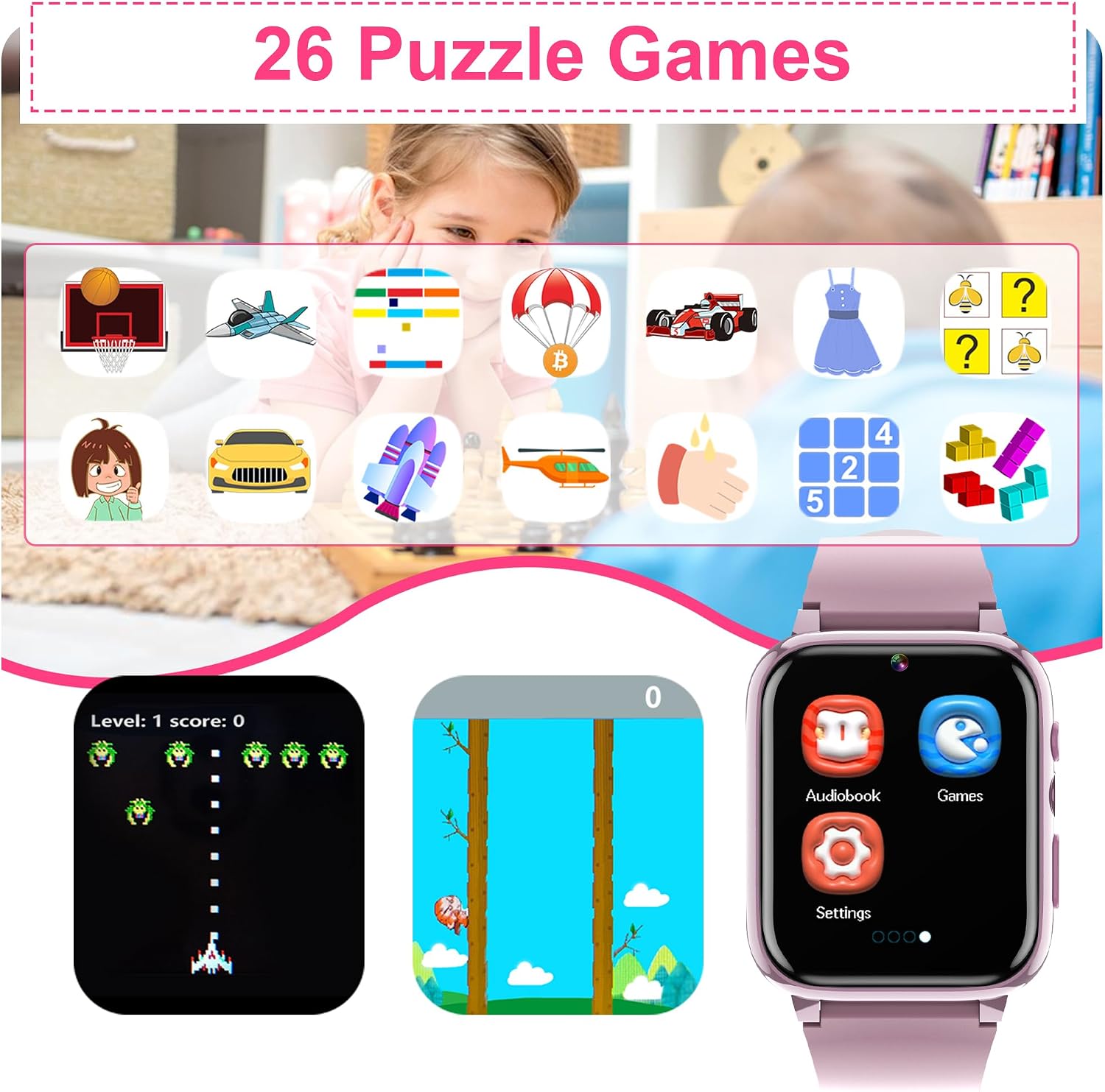 Detalle de Moikmlih Kids Smart Watch with 13 alarms
