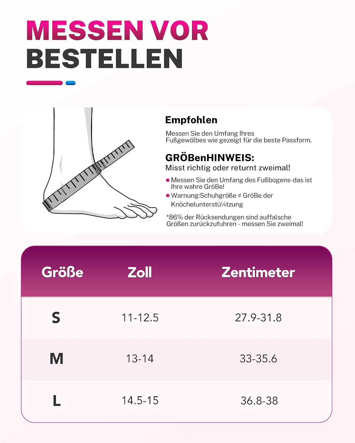 Detalle de Fitomo Sprunggelenkbandage mit beidseitig herausnehmbaren Schienen, Schnellverschluss & „Figur 8“-Stütze – für Sport und Alltag