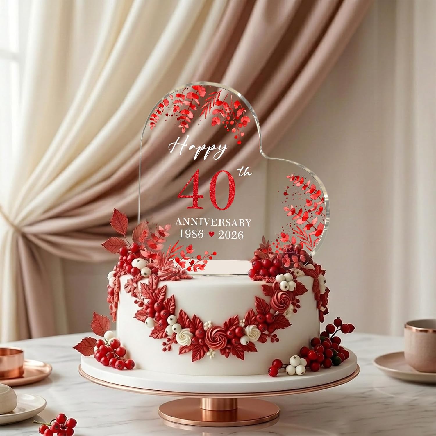 Thumbnail 2 de Acrylic Anniversary Cake Topper