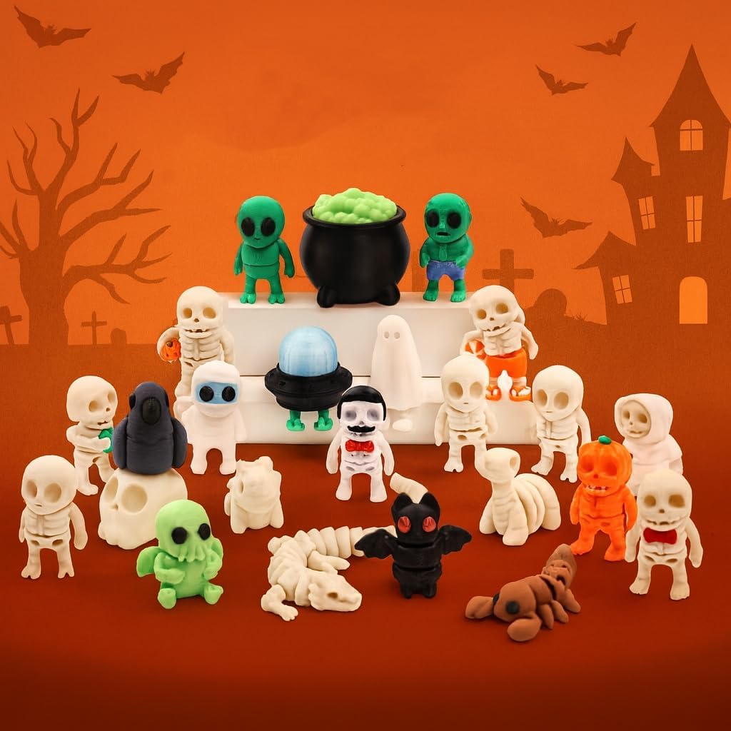 Detalle de 3D Printed Figurines Set by ZOU3D: Articulated Animal Miniatures for Play, Fidgeting, and Display