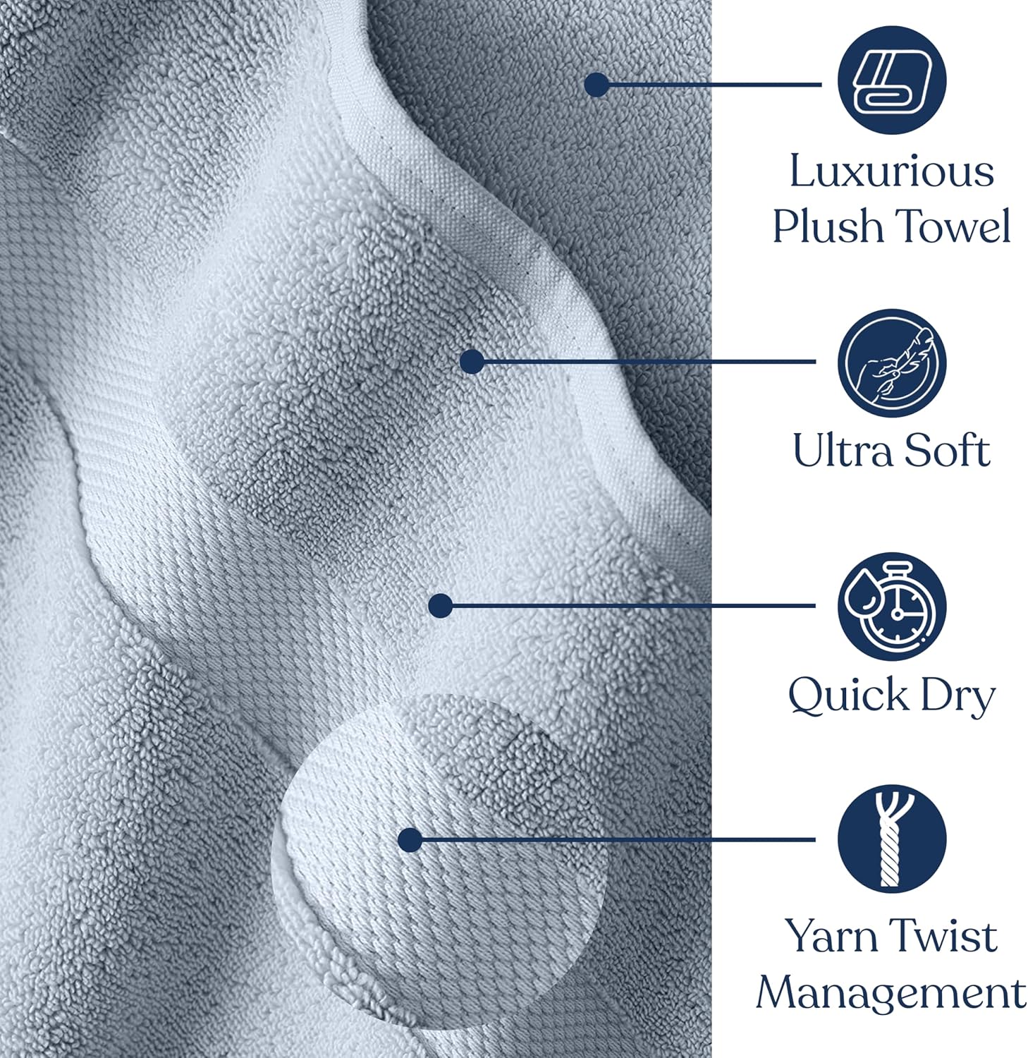 Detalle 2 de Delara Organic Cotton Washcloths 650 GSM