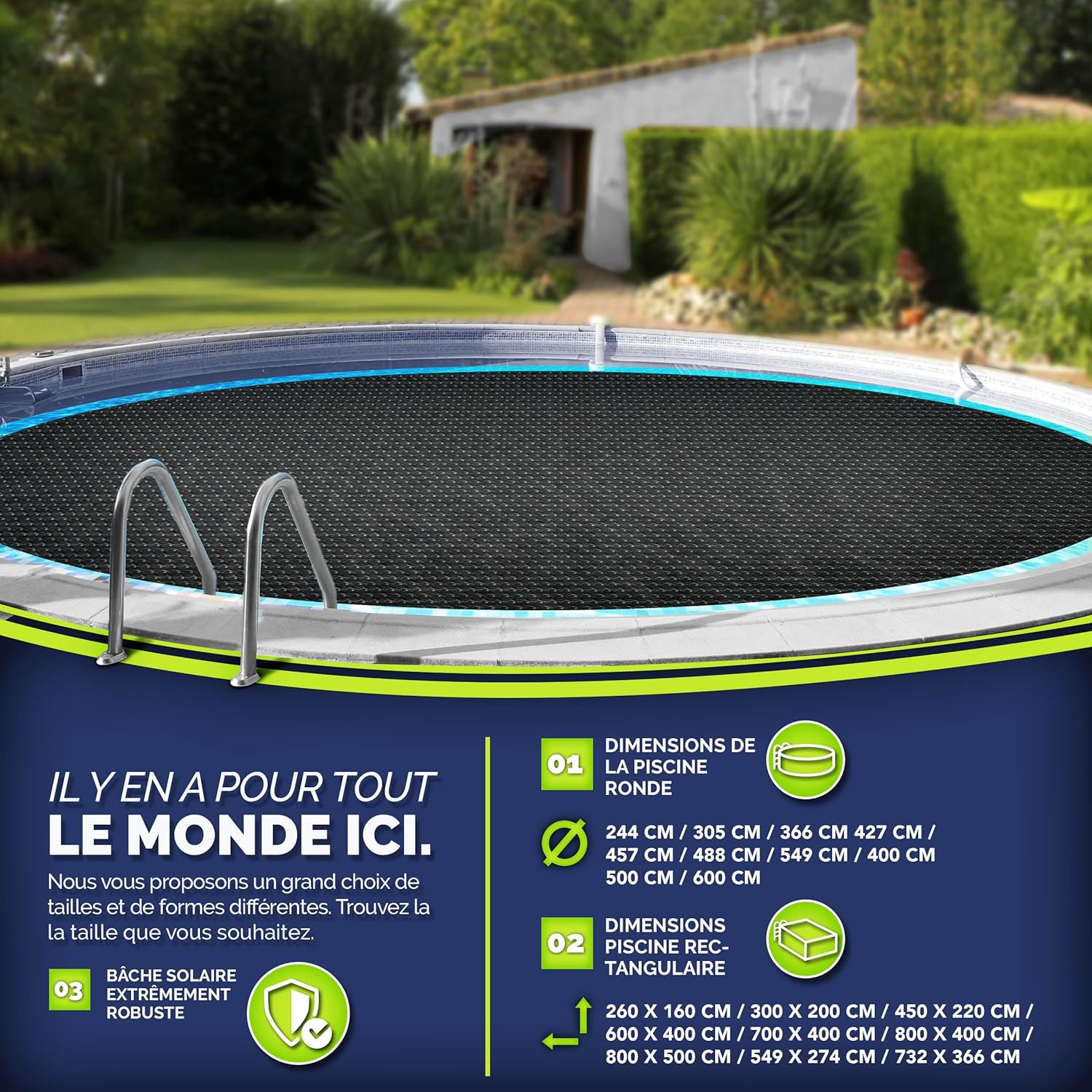 Thumbnail 5 de tillvex Bâche solaire piscine 800x400 cm
