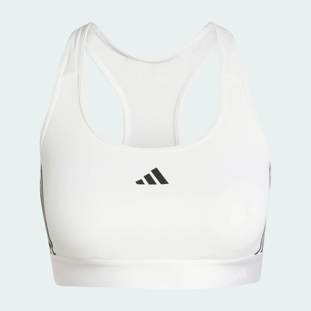 Detalle 2 de Sujetador Adidas Hyperglam Powerreact Training Medium-Support, blanco: guía de compra y uso