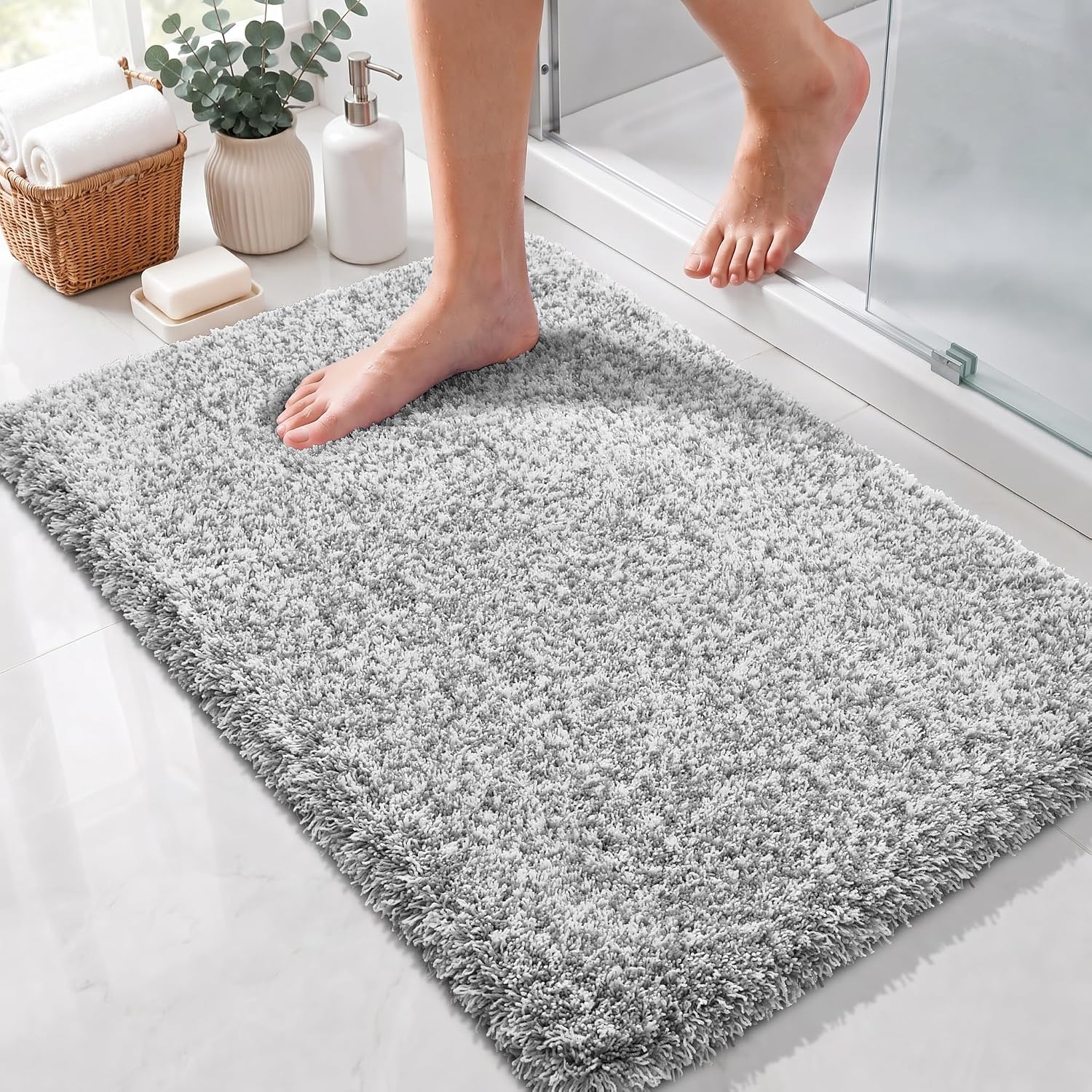 Detalle de Yimobra Bathroom Rugs 32x20 Plush Bath Mat