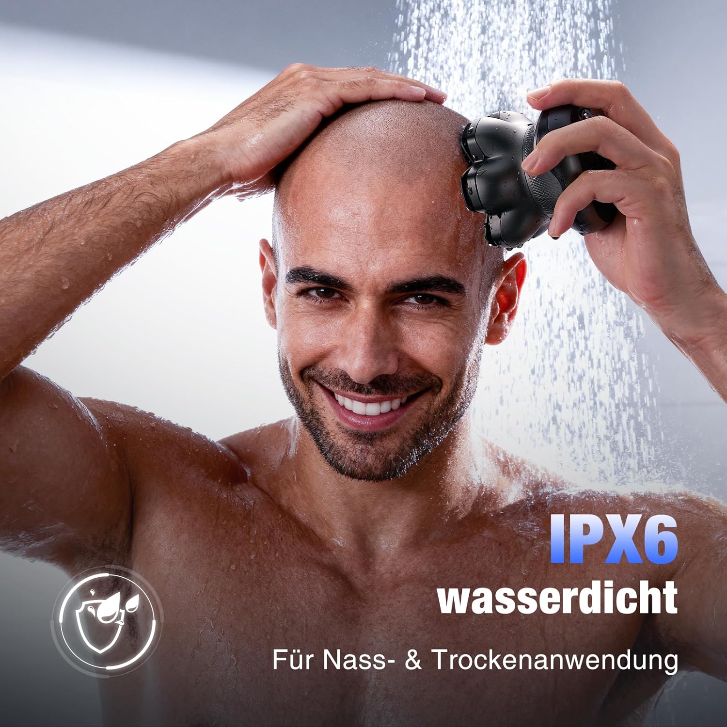 Thumbnail 4 de kensen Glatzen Rasierer Herren – 7D Kopf-Kopfrasierer für trockenes & nasses Rasieren, IPX6, 2 Modi
