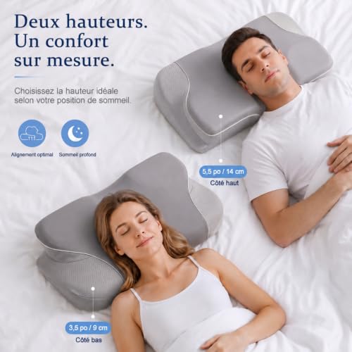 Thumbnail 4 de CloudNook Oreiller Ergonomique Cervical – Coussin mémoire de forme pour soutien de la nuque