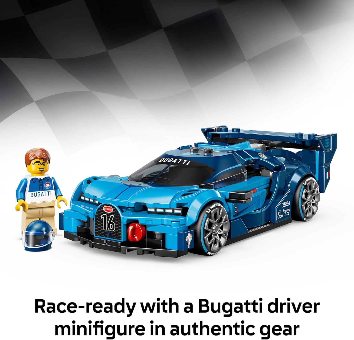 Thumbnail 4 de LEGO Speed Champions Bugatti Vision GT 77253 Hyper Sports Car model kit with minifigure driver