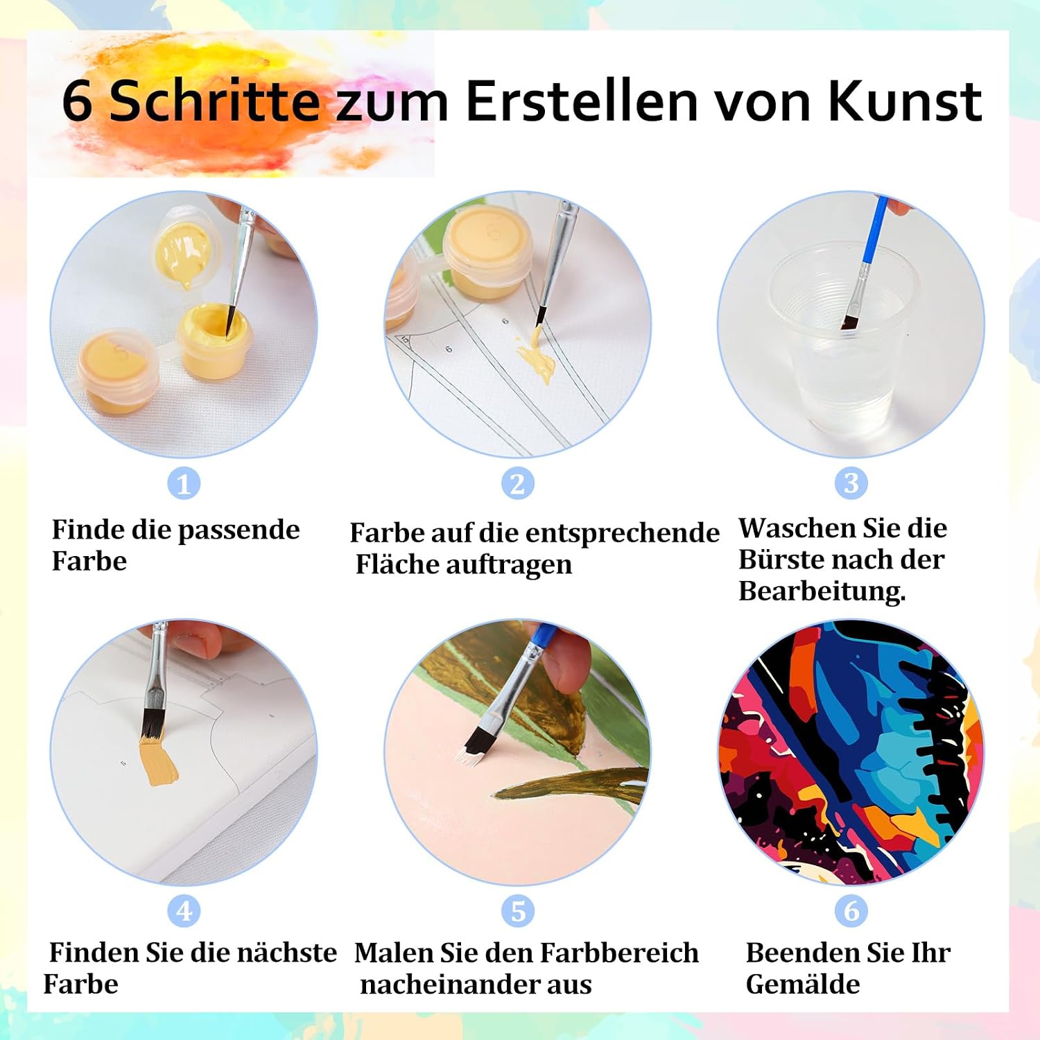 Thumbnail 6 de Miquans Art Malen nach Zahlen Erwachsene Fußball (40x50 cm) – DIY Paint-by-Numbers für Wanddeko