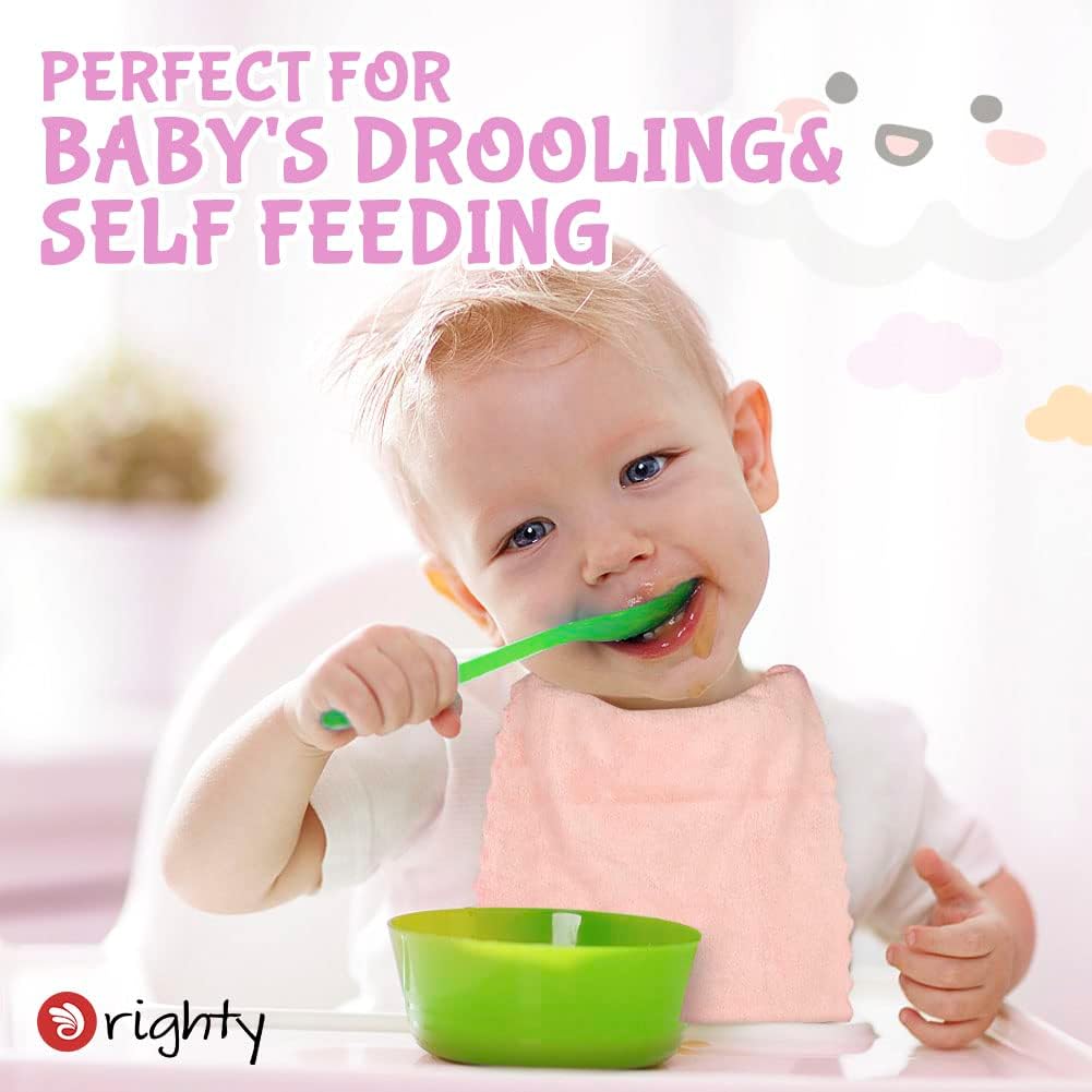 Thumbnail 6 de Lot de 8 bavoirs en polaire corail Orighty (50,8 × 25,4 cm) pour bébé à la peau sensible