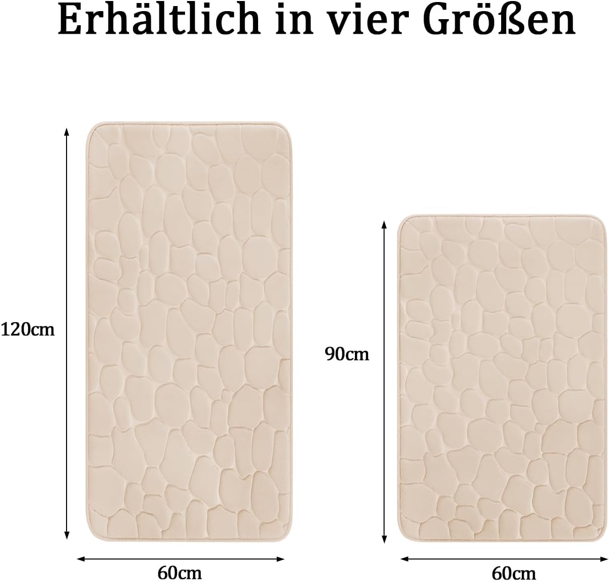 Thumbnail 1 de Chakme tapis de bain absorbant antidérapant 60 x 90 cm beige