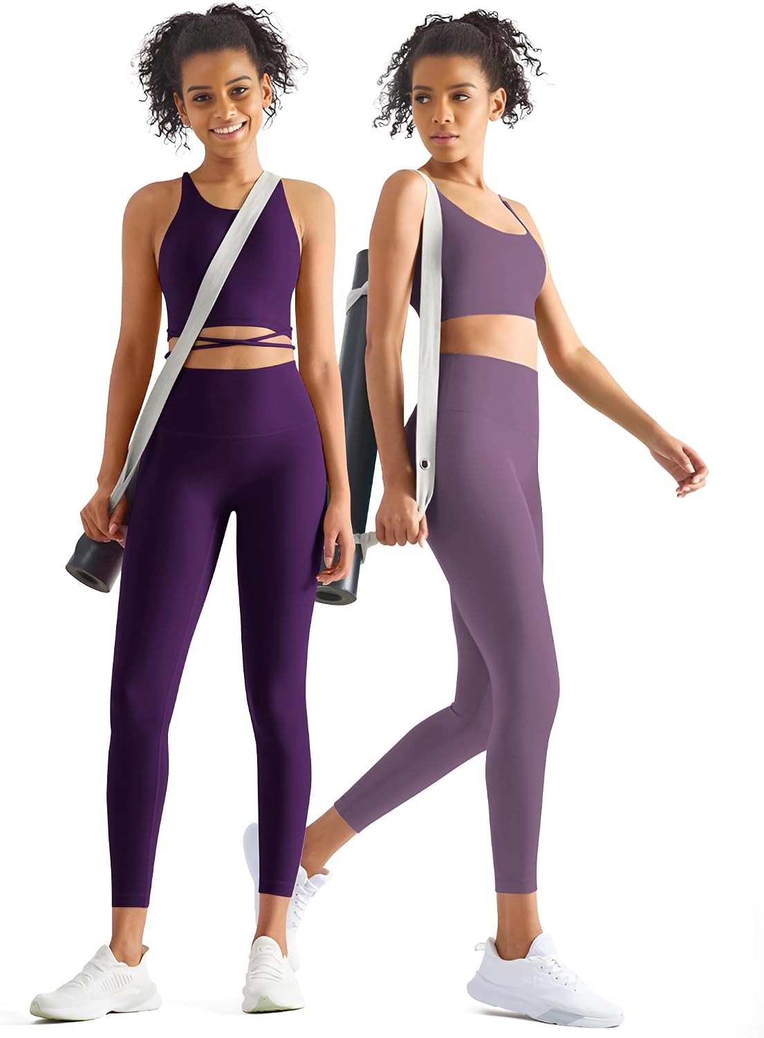 Detalle de GYMGUN 3-Pack High Waisted Pocket Leggings for Women (Reg & Plus Size) with Tummy Control