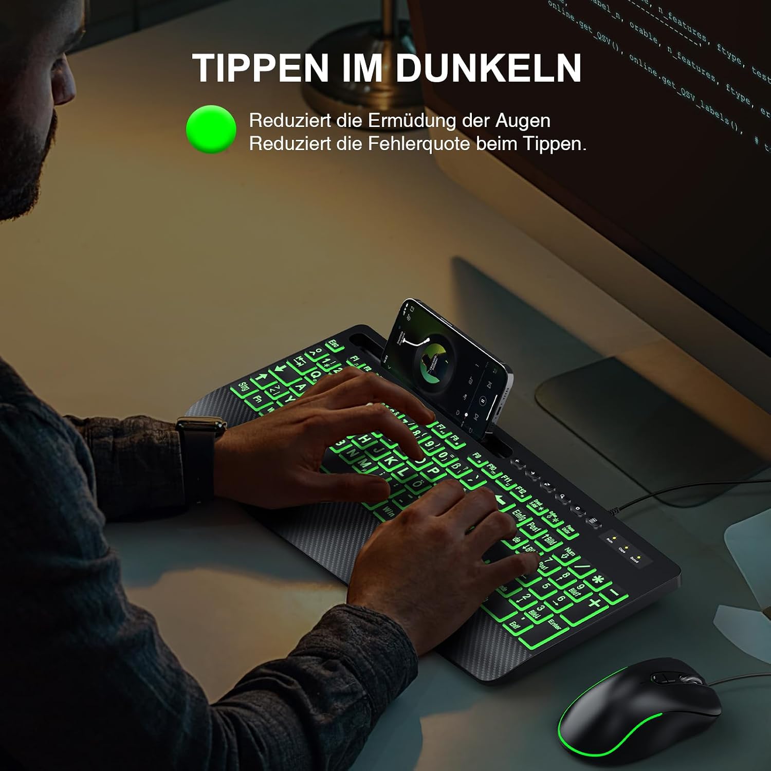Thumbnail 6 de SABLUTE Tastatur 7 Farben ⌨