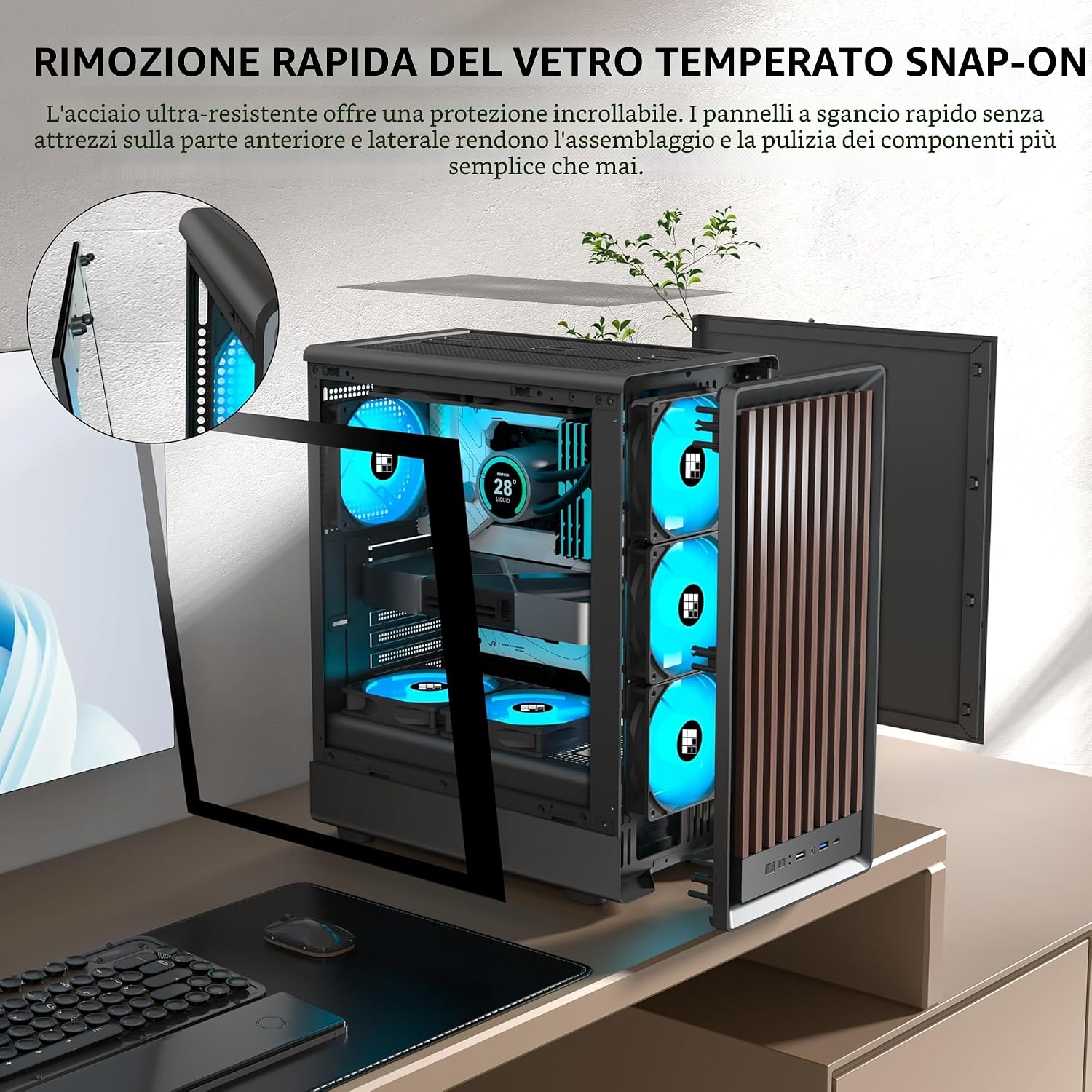 Detalle 2 de FOIFKIN M1 Case ATX Mid-Tower con Type-C