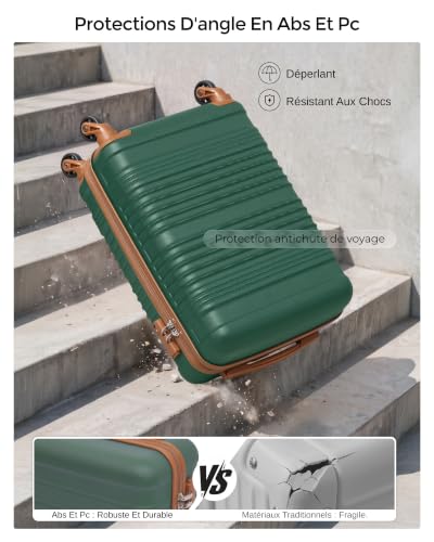 Detalle de COOLIFE Ryanair + EasyJet Cabine Pack: Valise Cabine 55x35x20 cm et 40x30x20 cm